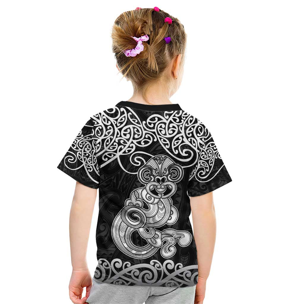 Te Reo Maori Tiki Inspired Art Kid T Shirt