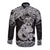 Te Reo Maori Tiki Inspired Art Long Sleeve Button Shirt