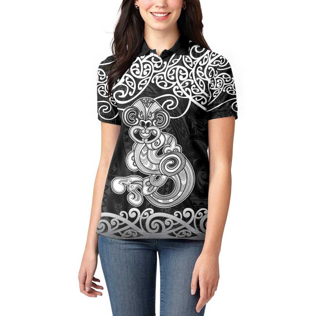 Te Reo Maori Tiki Inspired Art Women Polo Shirt