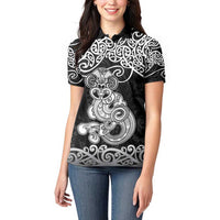 Te Reo Maori Tiki Inspired Art Women Polo Shirt