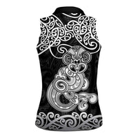 Te Reo Maori Tiki Inspired Art Women Sleeveless Polo Shirt