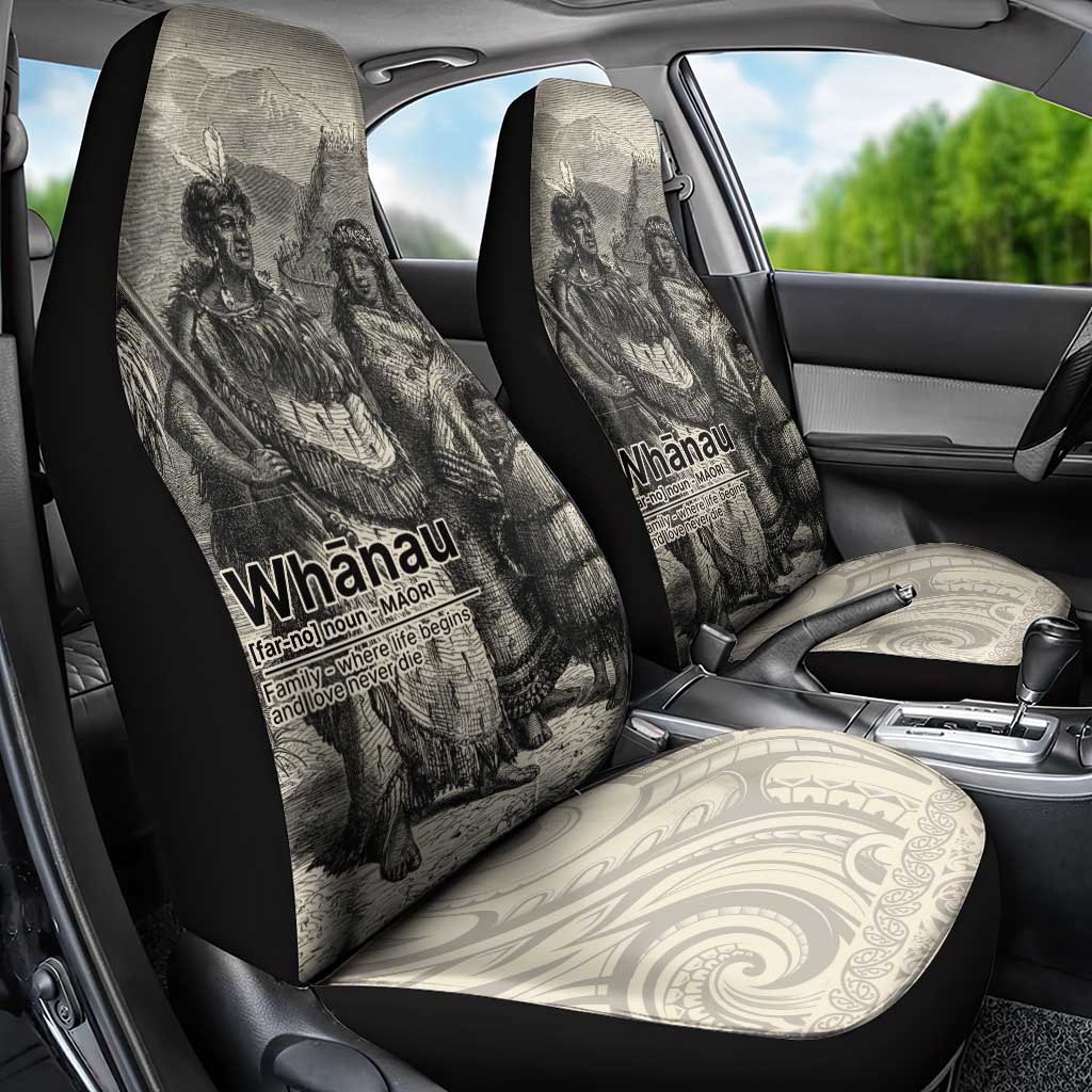 Whanau Maori Language Car Seat Cover Te Reo Maori Inspired Art LT9 - Polynesian Pride