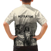 Whanau Maori Language Kid Hawaiian Shirt Te Reo Maori Inspired Art