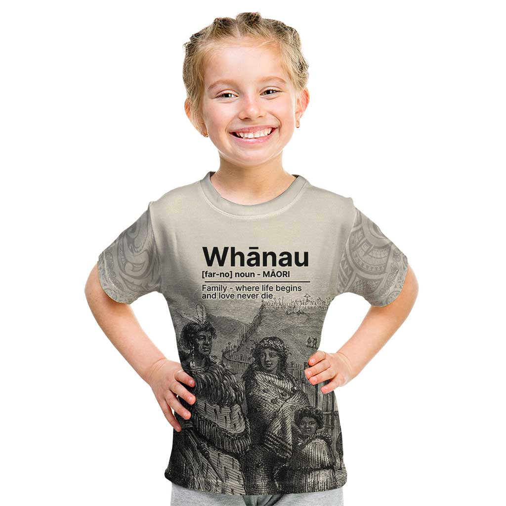Whanau Maori Language Kid T Shirt Te Reo Maori Inspired Art