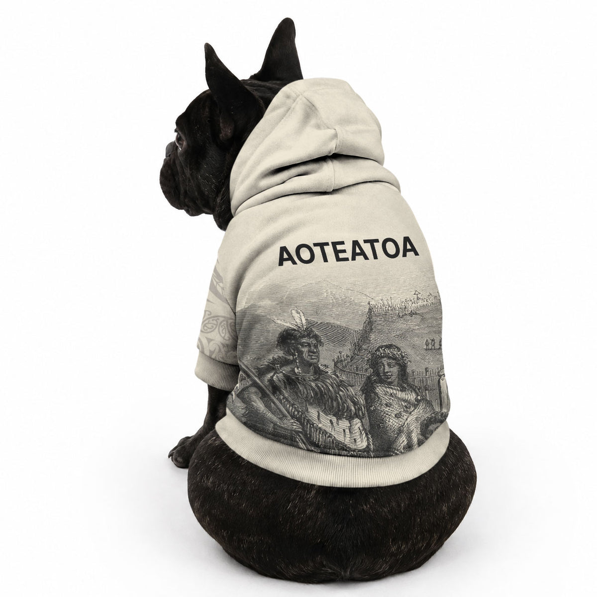 Whanau Maori Language Pet Hoodie Te Reo Maori Inspired Art LT9 - Polynesian Pride