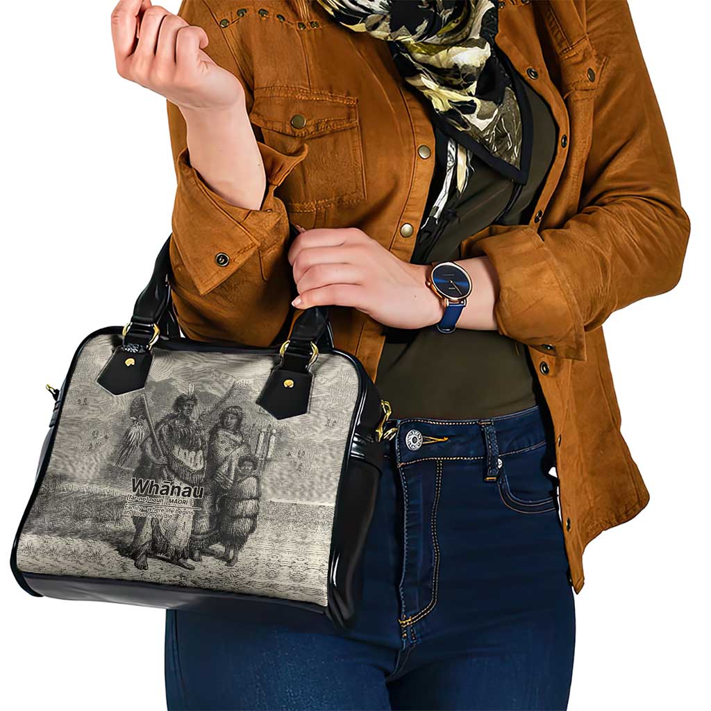Whanau Maori Language Shoulder Handbag Te Reo Maori Inspired Art