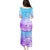Polynesian Sunset Plumeria Puletasi Pacific Island Tribal Blue Style LT9 - Polynesian Pride