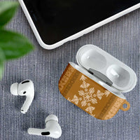 Hawaiian Quilt Block Design AirPods Case Gold Hawaii Culture Motifs - Polynesian Pride