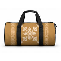 Hawaiian Quilt Block Design Duffle Bag Gold Hawaii Culture Motifs LT9 One size Gold - Polynesian Pride