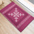Hawaiian Quilt Block Design Rubber Doormat Pink Hawaii Culture Motifs - Polynesian Pride