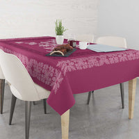 Hawaiian Quilt Block Design Tablecloth Pink Hawaii Culture Motifs - Polynesian Pride