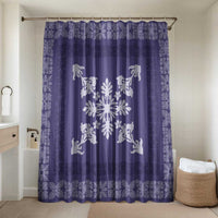 Hawaiian Quilt Block Design Bathroom Set Purple Hawaii Culture Motifs - Polynesian Pride
