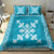 Hawaiian Quilt Block Design Bedding Set Teal Hawaii Culture Motifs - Polynesian Pride