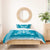 Hawaiian Quilt Block Design Bedding Set Teal Hawaii Culture Motifs - Polynesian Pride