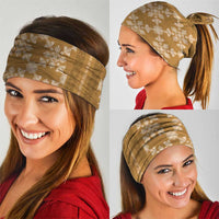 Hawaiian Quilt Pattern Neck Gaiter Gold Hawaii Culture Tropical - Polynesian Pride