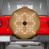 Hawaiian Quilt Pattern Spare Tire Cover Gold Hawaii Culture Tropical LT9 - Polynesian Pride