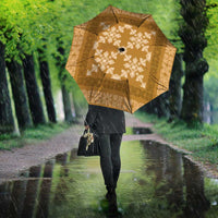 Hawaiian Quilt Pattern Umbrella Gold Hawaii Culture Tropical - Polynesian Pride