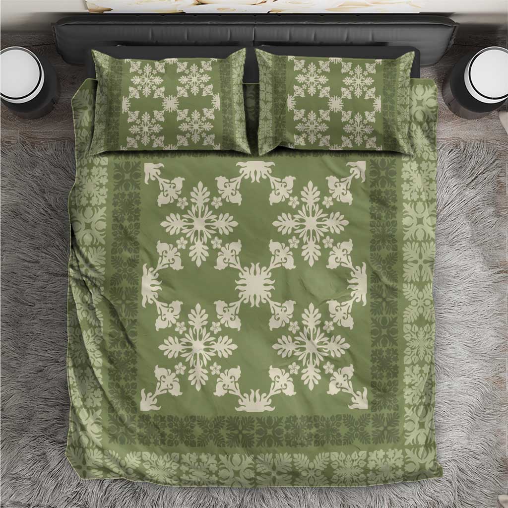 Hawaiian Quilt Pattern Bedding Set Lime Hawaii Culture Tropical LT9 Lime - Polynesian Pride