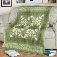 Hawaiian Quilt Pattern Blanket Lime Hawaii Culture Tropical LT9 - Polynesian Pride