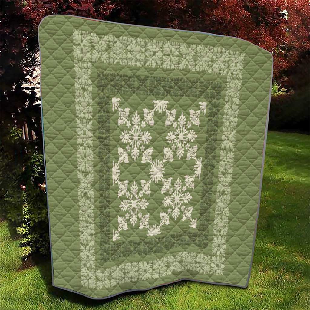 Hawaiian Quilt Pattern Quilt Lime Hawaii Culture Tropical - Polynesian Pride
