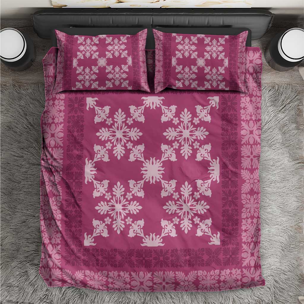Hawaiian Quilt Pattern Bedding Set Pink Hawaii Culture Tropical LT9 Pink - Polynesian Pride
