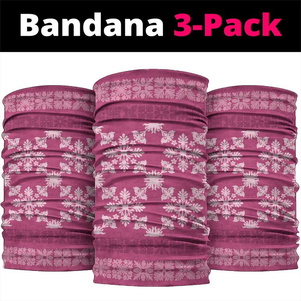 Hawaiian Quilt Pattern Neck Gaiter Pink Hawaii Culture Tropical - Polynesian Pride