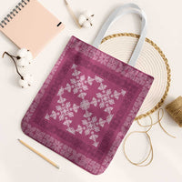 Hawaiian Quilt Pattern Tote Bag Pink Hawaii Culture Tropical - Polynesian Pride