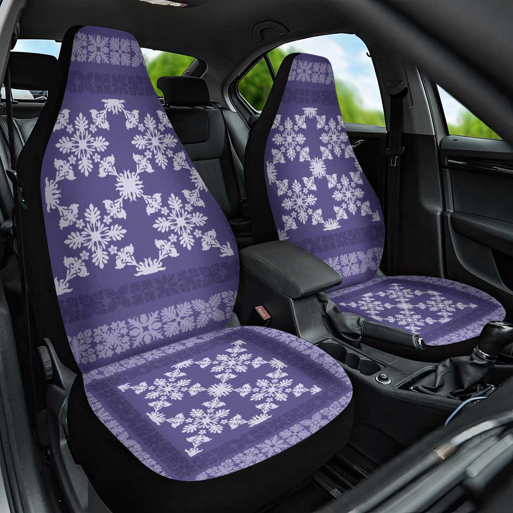 Hawaiian Quilt Pattern Car Seat Cover Purple Hawaii Culture Tropical - Polynesian Pride