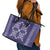 Hawaiian Quilt Pattern Leather Tote Bag Purple Hawaii Culture Tropical - Polynesian Pride