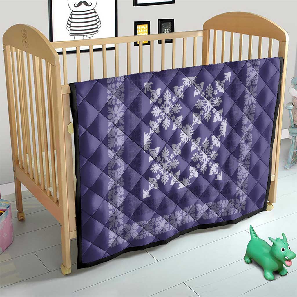 Hawaiian Quilt Pattern Quilt Purple Hawaii Culture Tropical - Polynesian Pride