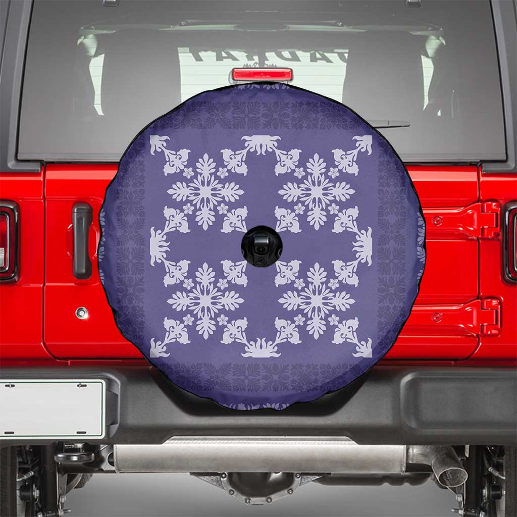 Hawaiian Quilt Pattern Spare Tire Cover Purple Hawaii Culture Tropical LT9 - Polynesian Pride