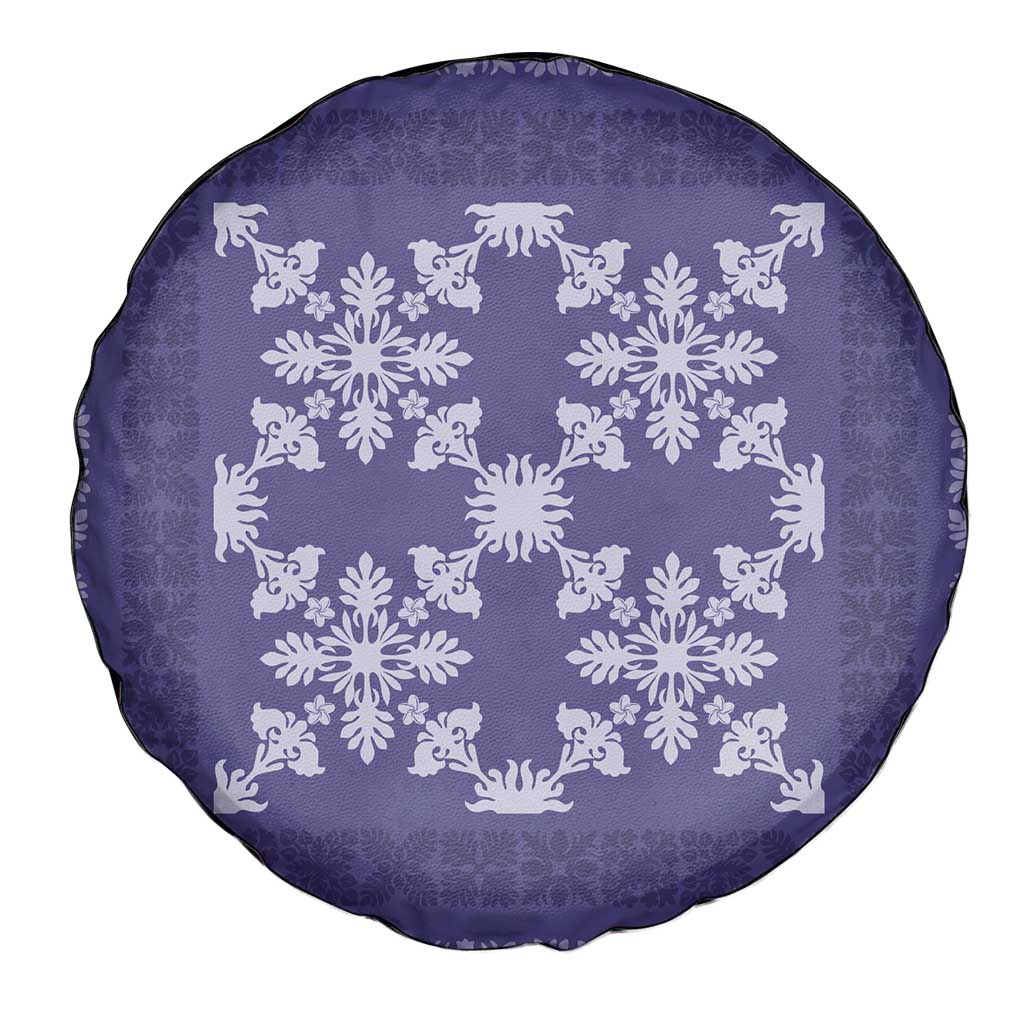 Hawaiian Quilt Pattern Spare Tire Cover Purple Hawaii Culture Tropical LT9 - Polynesian Pride