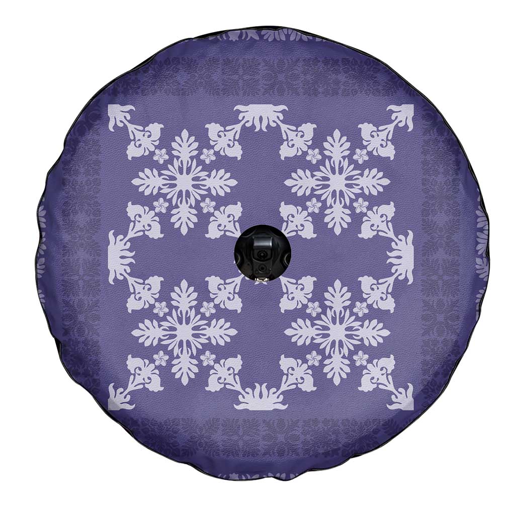 Hawaiian Quilt Pattern Spare Tire Cover Purple Hawaii Culture Tropical LT9 - Polynesian Pride