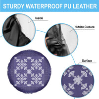 Hawaiian Quilt Pattern Spare Tire Cover Purple Hawaii Culture Tropical LT9 - Polynesian Pride