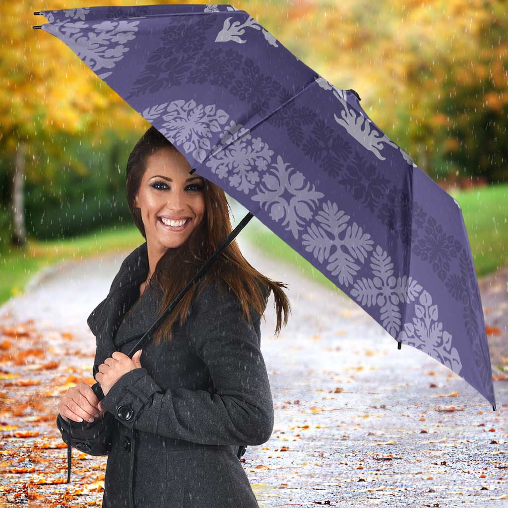 Hawaiian Quilt Pattern Umbrella Purple Hawaii Culture Tropical - Polynesian Pride