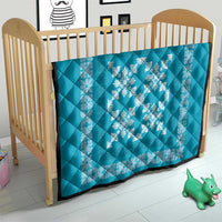 Hawaiian Quilt Pattern Quilt Teal Hawaii Culture Tropical - Polynesian Pride