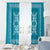 Hawaiian Quilt Pattern Window Curtain Teal Hawaii Culture Tropical - Polynesian Pride