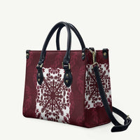 Palm Leaf Quilt Pattern Leather Bag Hawaii Culture Floral - Polynesian Pride