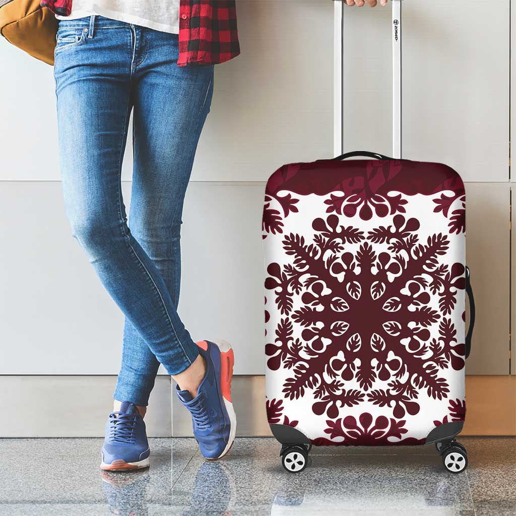 Palm Leaf Quilt Pattern Luggage Cover Hawaii Culture Floral - Polynesian Pride
