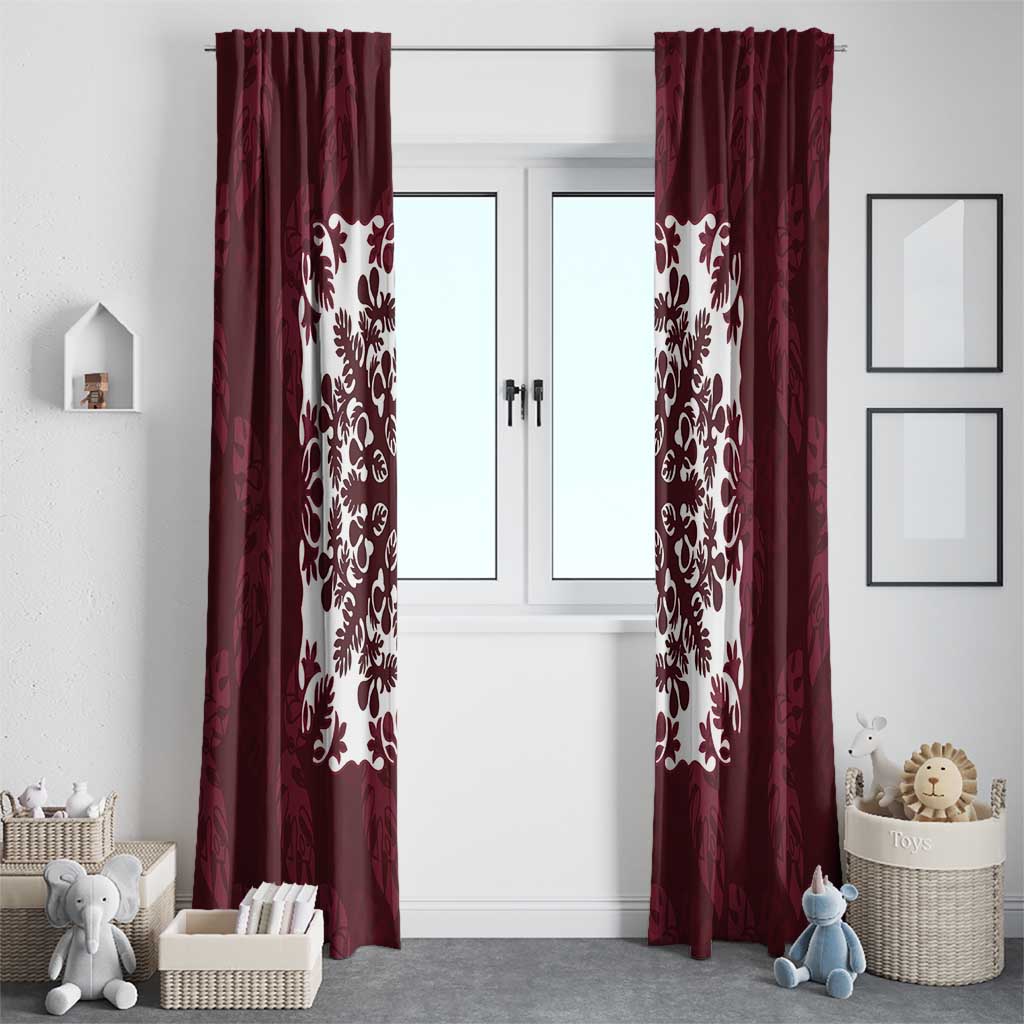 Palm Leaf Quilt Pattern Window Curtain Hawaii Culture Floral - Polynesian Pride