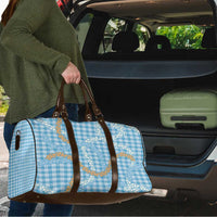 Blue Tropical Floral Palaka Travel Bag Hawaiian Quilt Pattern - Polynesian Pride