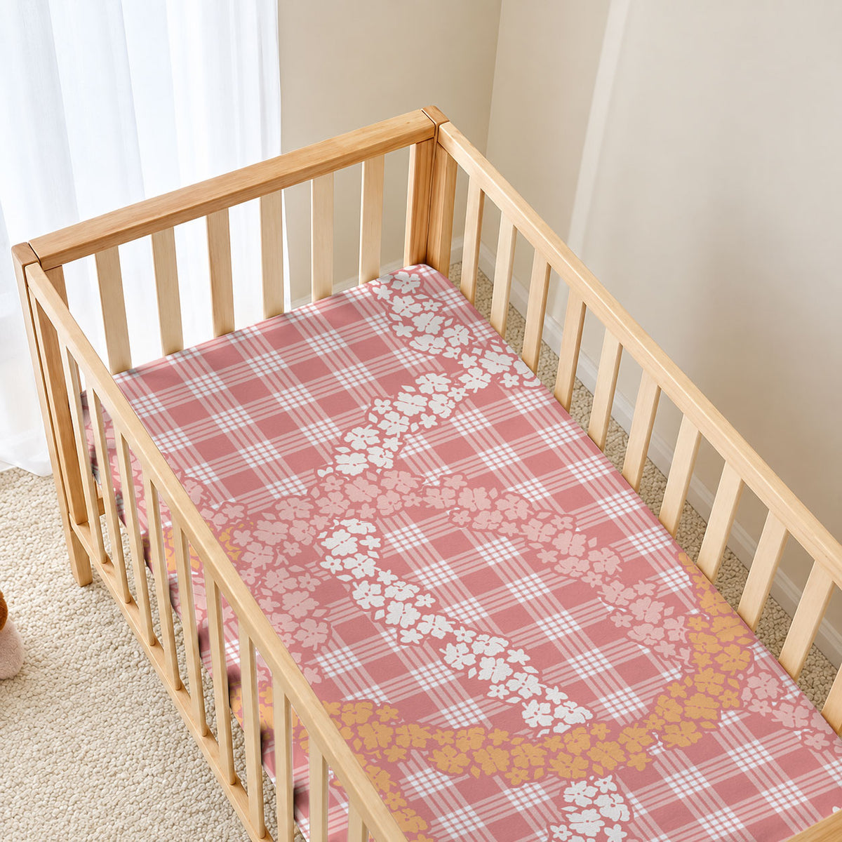 Pink Tropical Floral Palaka Baby Bed Cover Hawaiian Quilt Pattern LT9 - Polynesian Pride
