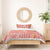 Pink Tropical Floral Palaka Bedding Set Hawaiian Quilt Pattern - Polynesian Pride
