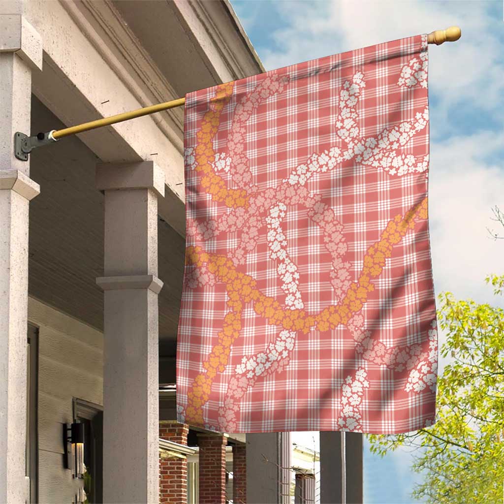 Pink Tropical Floral Palaka Garden Flag Hawaiian Quilt Pattern - Polynesian Pride