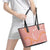 Pink Tropical Floral Palaka Leather Tote Bag Hawaiian Quilt Pattern - Polynesian Pride