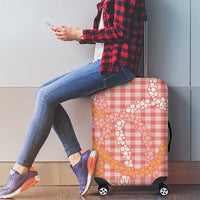 Pink Tropical Floral Palaka Luggage Cover Hawaiian Quilt Pattern LT9 - Polynesian Pride