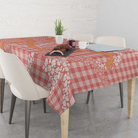 Pink Tropical Floral Palaka Tablecloth Hawaiian Quilt Pattern - Polynesian Pride