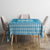 Blue Ulu Palaka Quilt Pattern Tablecloth Hawaii Culture Breadfruit - Polynesian Pride