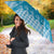 Blue Ulu Palaka Quilt Pattern Umbrella Hawaii Culture Breadfruit - Polynesian Pride