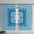 Blue Ulu Palaka Quilt Pattern Window Curtain Hawaii Culture Breadfruit - Polynesian Pride